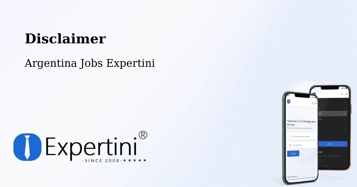 Disclaimer – Mattaldi - Argentina Jobs Expertini
